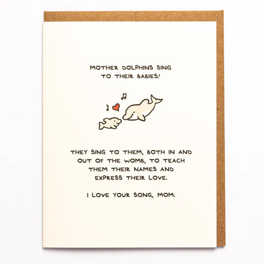 Mythical Matters Mother's Day Dolphin Greeting Card