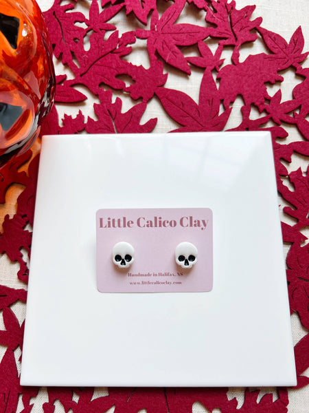 Skull Studs | Polymer Clay Earrings