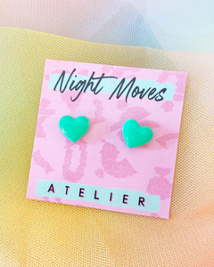 Night Moves Atelier Mini Heart Stud Earrings