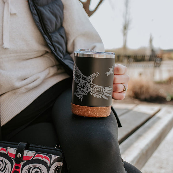Cork Base Travel Mugs with Handle (16oz)