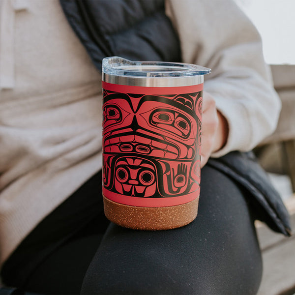 Cork Base Travel Mugs with Handle (16oz)