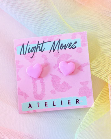 Night Moves Atelier Mini Heart Stud Earrings