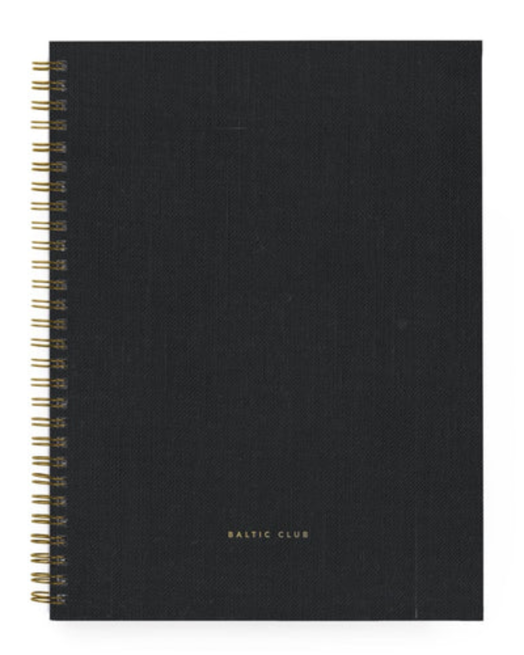 Baltic Club Black Cloth Spiral Notebook