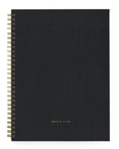 Baltic Club Black Cloth Spiral Notebook