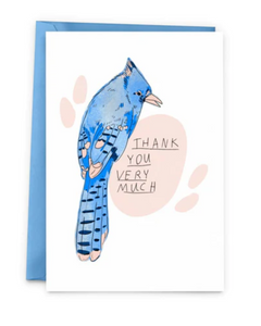 Baltic Club Thank You Very Much Blue Jay Greeting Card