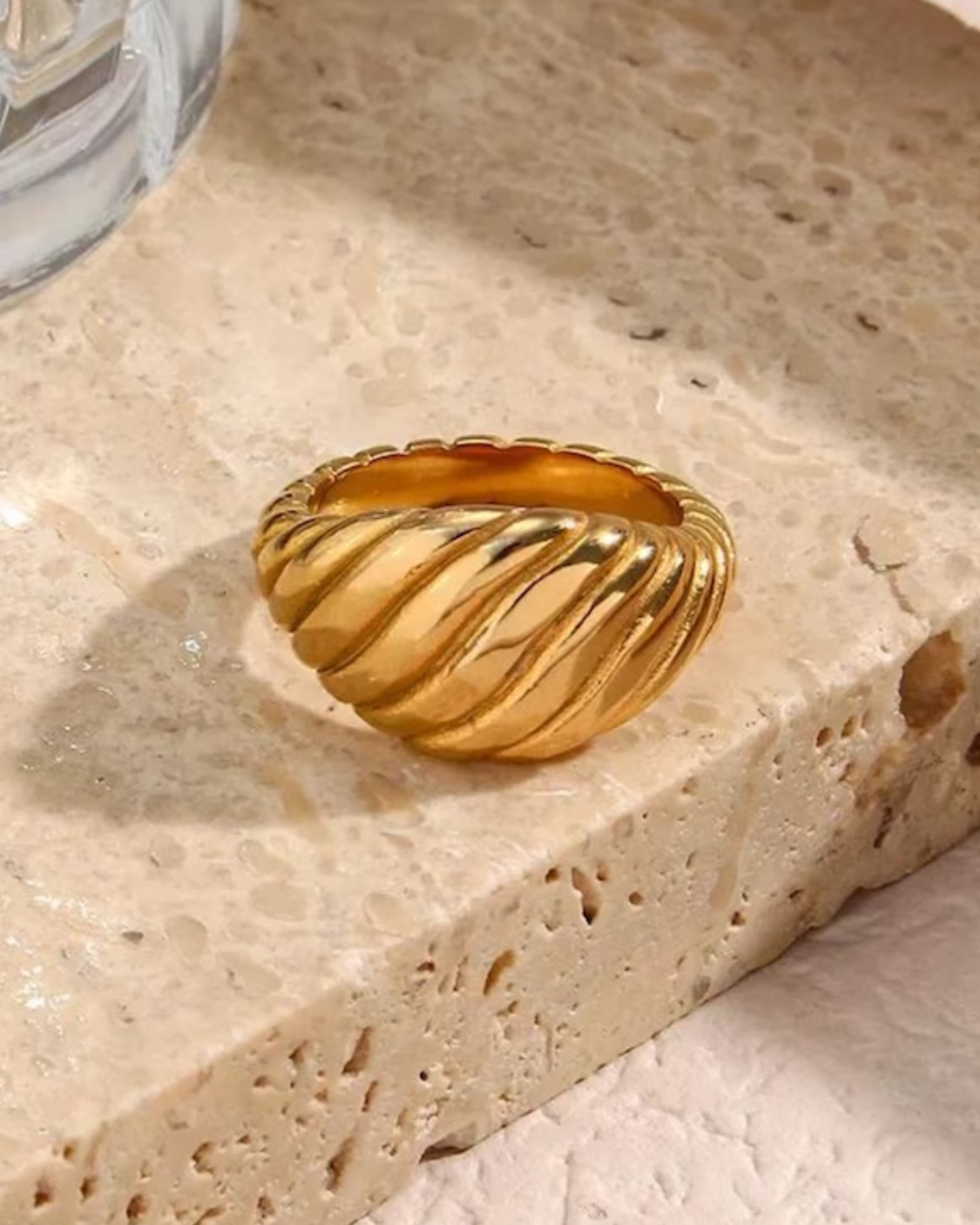 The Happiness Store Adjustable Croissant Ring