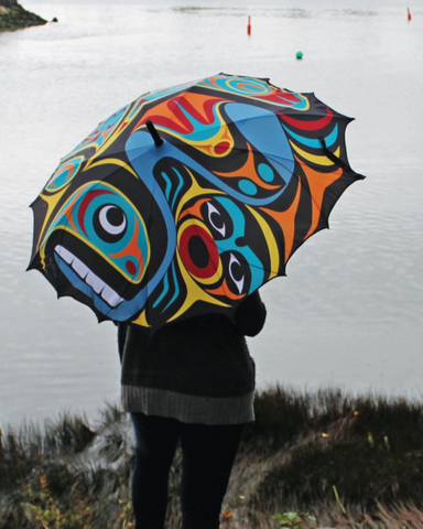 Native Northwest Whale Umbrella