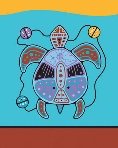 Native Northwest Turtle Greeting Card